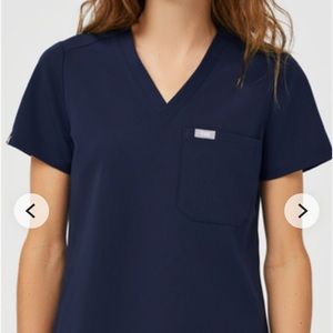 Figs Catarina One-Pocket Scrub Top Navy Size Medium